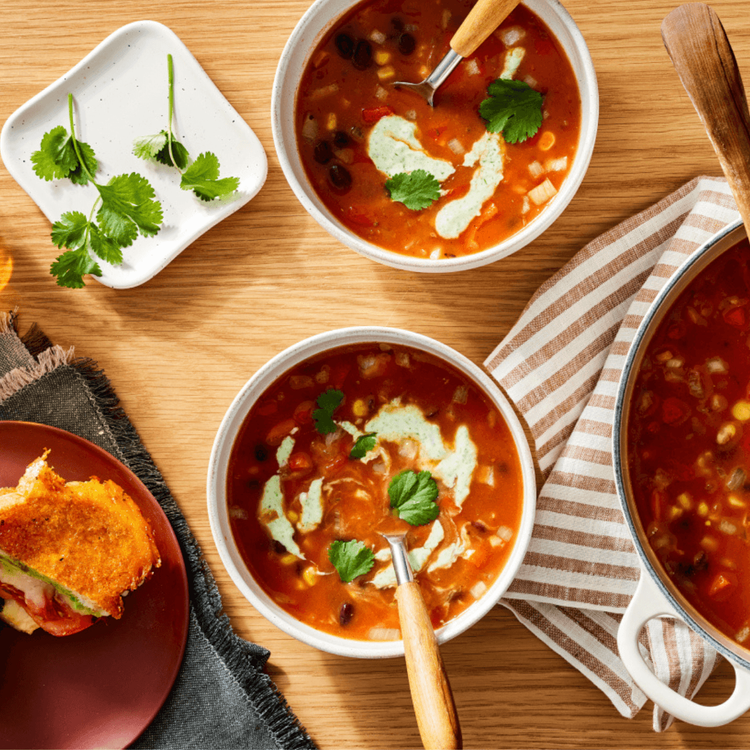 Mexican Inspired Tomato Soup & Grilled Cheese - Campbell's
