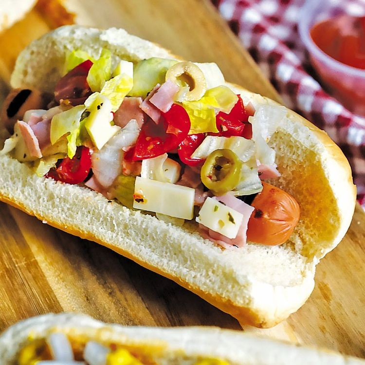 Tampa Style "1905 Salad" Hot Dog