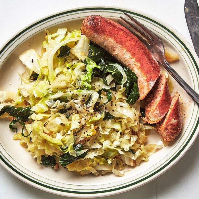 Crispy Sausages and Greens Recipe | undefined | undefined