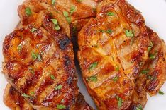Grilled Honey Mustard Glazed Pork Chops