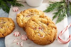 White Chocolate Candy Cane Cookies